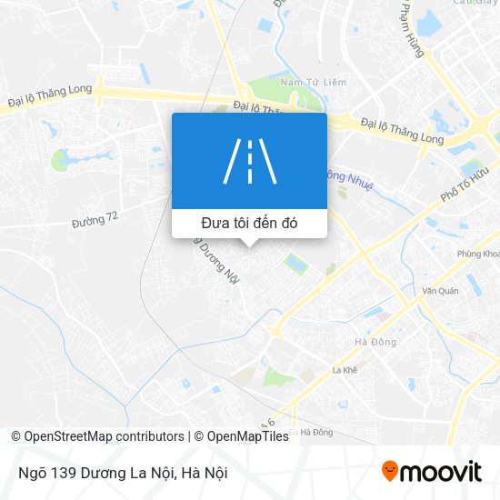 Bản đồ Ngõ 139 Dương La Nội