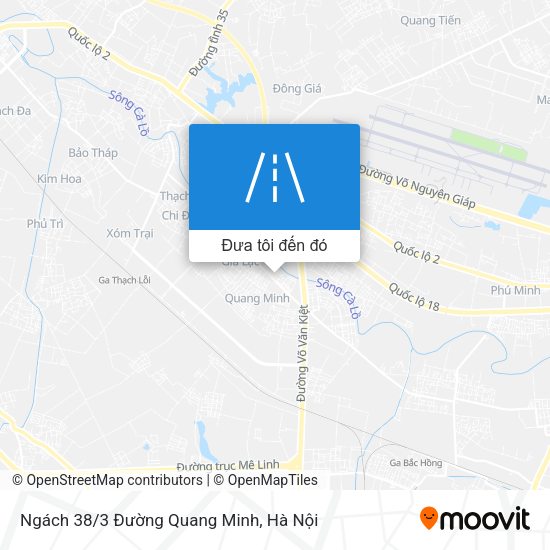 Bản đồ Ngách 38/3 Đường Quang Minh
