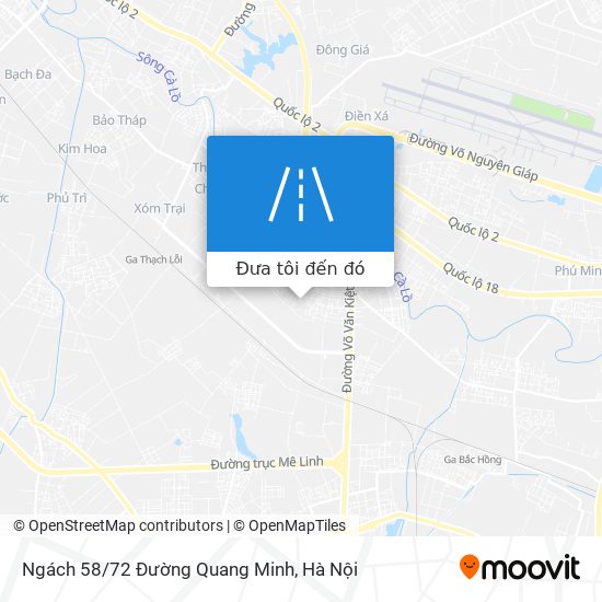 Bản đồ Ngách 58/72 Đường Quang Minh