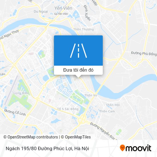 Bản đồ Ngách 195/80 Đường Phúc Lợi