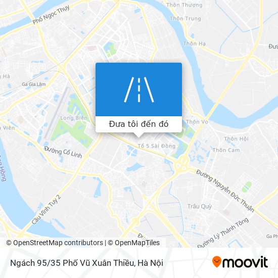 Bản đồ Ngách 95/35 Phố Vũ Xuân Thiều