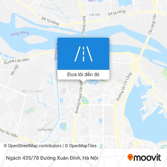 Bản đồ Ngách 435/78 Đường Xuân Đỉnh