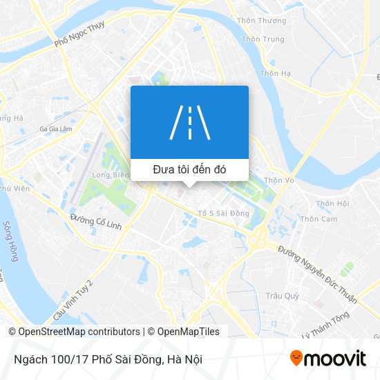 Bản đồ Ngách 100/17 Phố Sài Đồng
