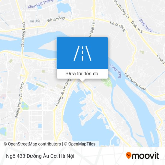 Bản đồ Ngõ 433 Đường Âu Cơ