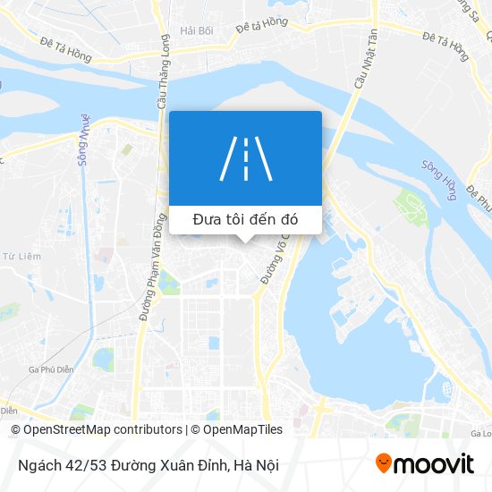 Bản đồ Ngách 42/53 Đường Xuân Đỉnh
