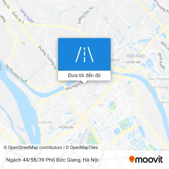 Bản đồ Ngách 44/58/39 Phố Đức Giang