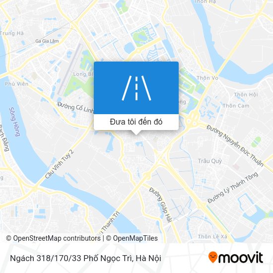 Bản đồ Ngách 318/170/33 Phố Ngọc Trì
