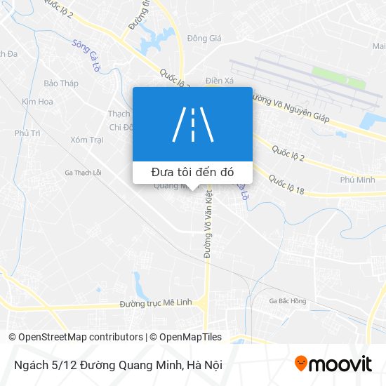 Bản đồ Ngách 5/12 Đường Quang Minh