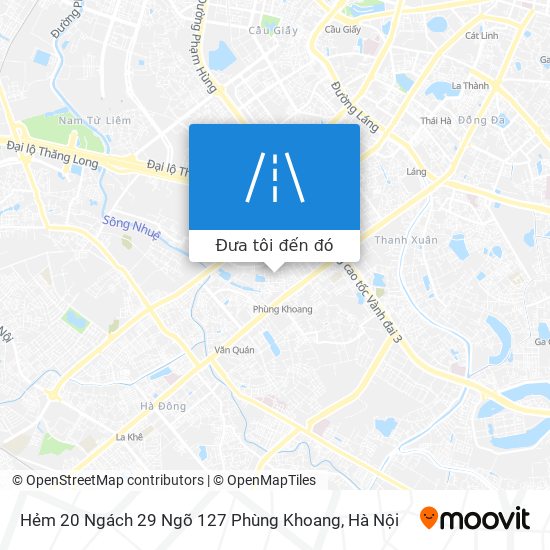 Bản đồ Hẻm 20 Ngách 29 Ngõ 127 Phùng Khoang