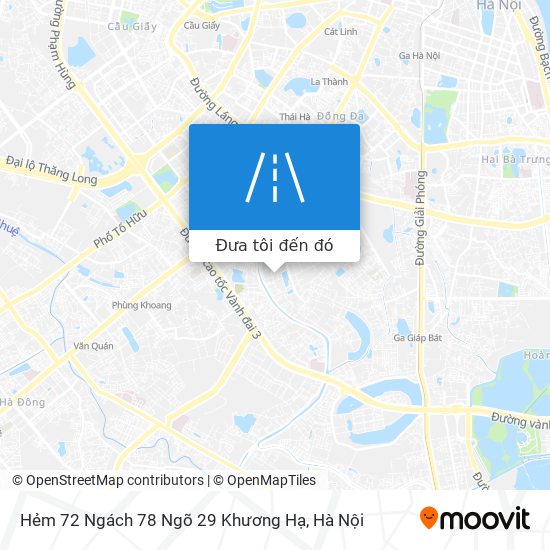 Bản đồ Hẻm 72 Ngách 78 Ngõ 29 Khương Hạ