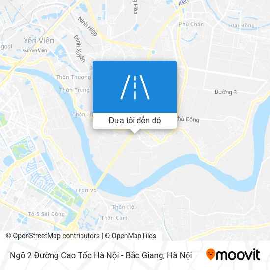 Bản đồ Ngõ 2 Đường Cao Tốc Hà Nội - Bắc Giang