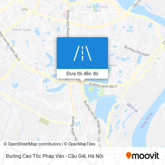 Bản đồ Đường Cao Tốc Pháp Vân - Cầu Giẽ