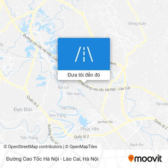 Bản đồ Đường Cao Tốc Hà Nội - Lào Cai