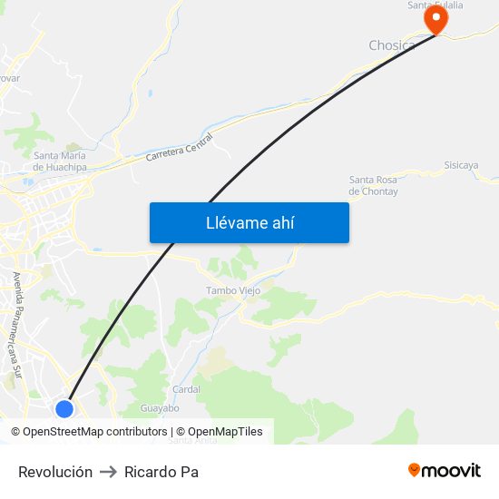 Revolución to Ricardo Pa map