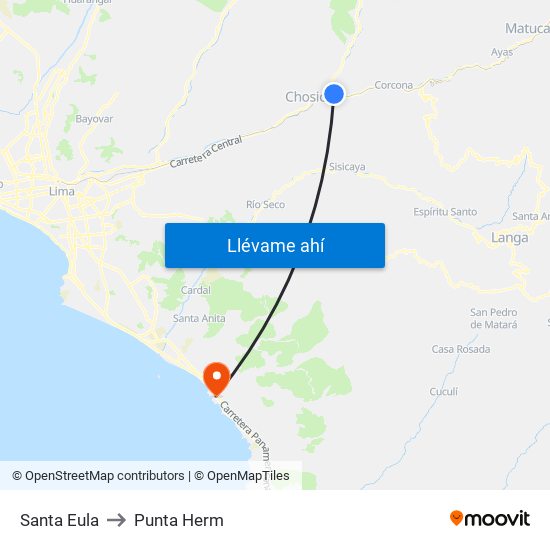 Santa Eula to Punta Herm map