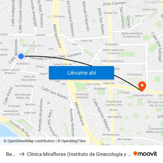 Berlín to Clínica Miraflores (Instituto de Ginecología y Fertilidad) map