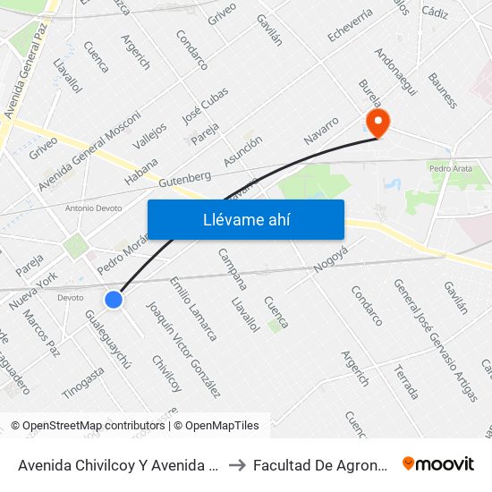 Avenida Chivilcoy Y Avenida Beiró to Facultad De Agronomía map