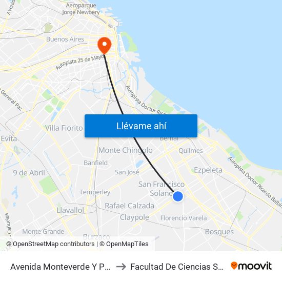 Avenida Monteverde Y Pizzurno to Facultad De Ciencias Sociales map