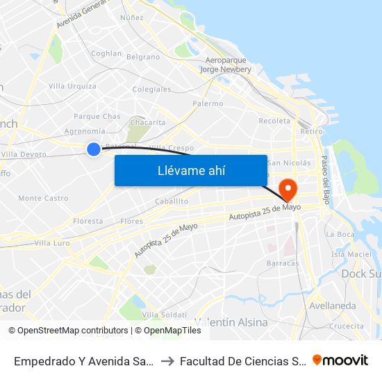 Empedrado Y Avenida San Martín to Facultad De Ciencias Sociales map
