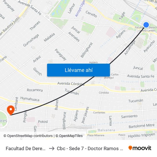 Facultad De Derecho to Cbc - Sede 7 - Doctor Ramos Mejía map