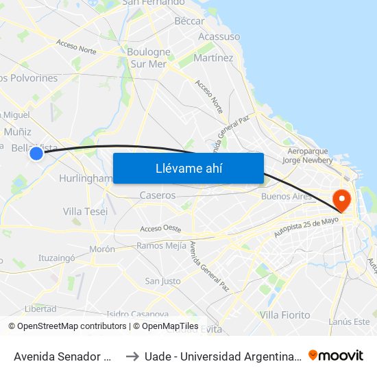 Avenida Senador Morón, 1987 to Uade - Universidad Argentina De La Empresa map