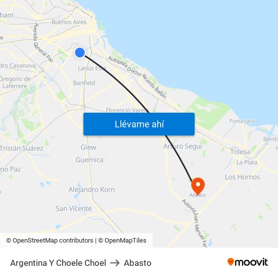 Argentina Y Choele Choel to Abasto map