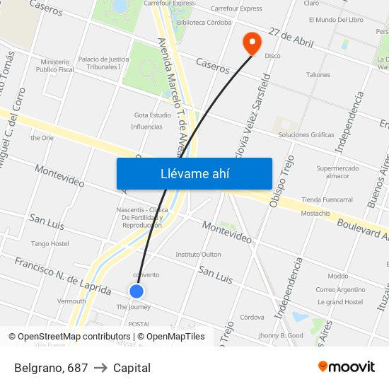 Belgrano, 687 to Capital map