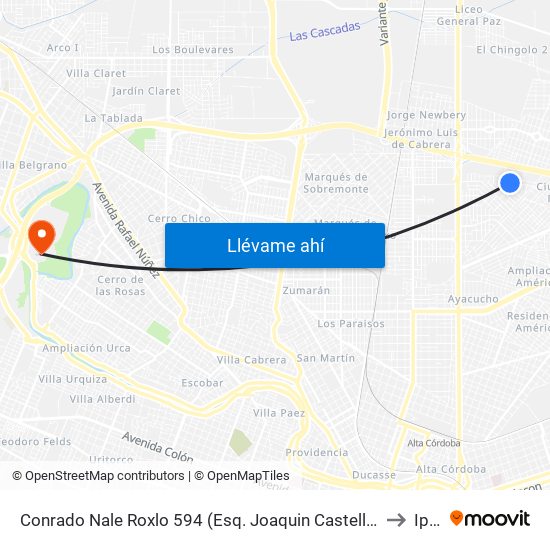 Conrado Nale Roxlo 594 (Esq. Joaquin Castellanos) to Ipef map