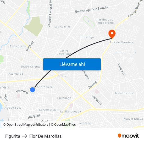 Figurita to Flor De Maroñas map