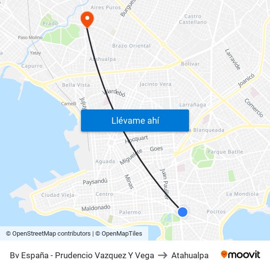 Bv España - Prudencio Vazquez Y Vega to Atahualpa map