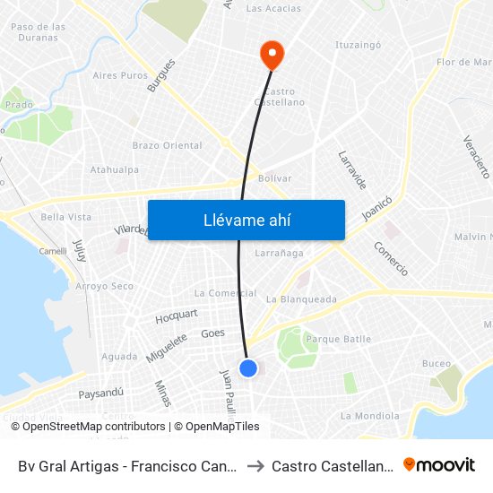 Bv Gral Artigas - Francisco Canaro to Castro Castellanos map