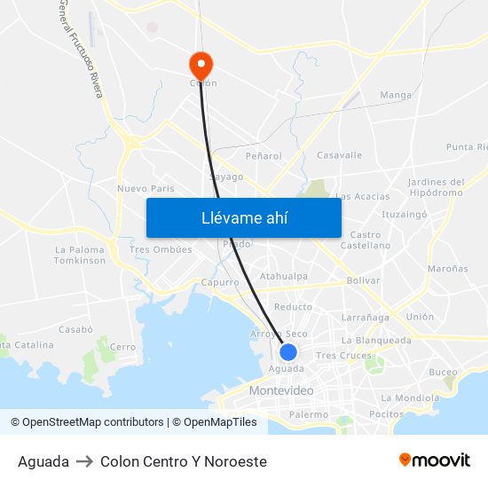 Aguada to Colon Centro Y Noroeste map