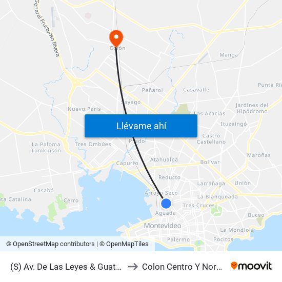 (S) Av. De Las Leyes & Guatemala to Colon Centro Y Noroeste map