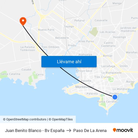 Juan Benito Blanco - Bv España to Paso De La Arena map