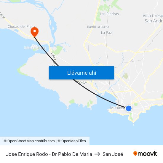 Jose Enrique Rodo - Dr Pablo De Maria to San José map