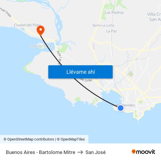 Buenos Aires - Bartolome Mitre to San José map