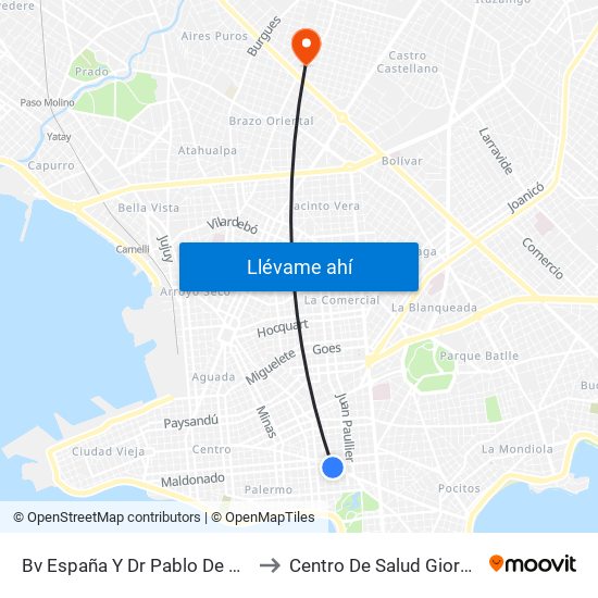 Bv España Y Dr Pablo De Maria to Centro De Salud Giordano map