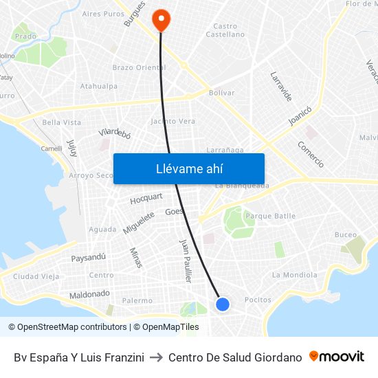Bv España Y Luis Franzini to Centro De Salud Giordano map