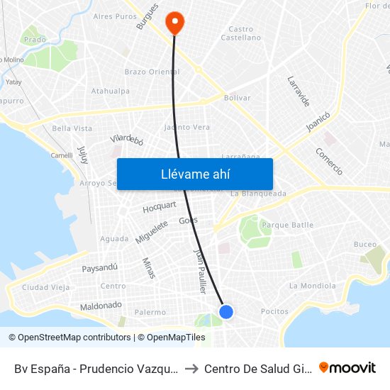 Bv España - Prudencio Vazquez Y Vega to Centro De Salud Giordano map