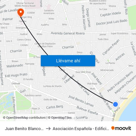 Juan Benito Blanco - Jose Marti to Asociación Española - Edificio Oscar Magurno map