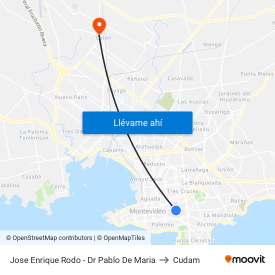 Jose Enrique Rodo - Dr Pablo De Maria to Cudam map