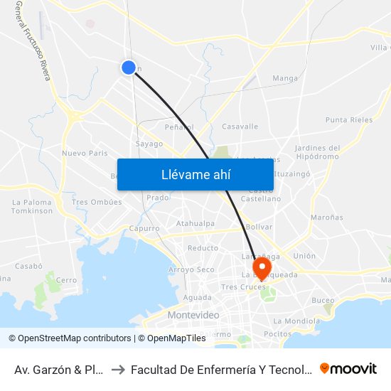 Av. Garzón & Plaza Colón to Facultad De Enfermería Y Tecnologías De La Salud map