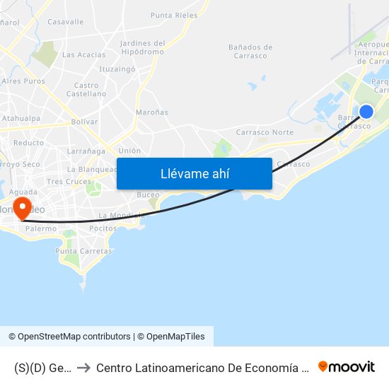 (S)(D) Geant to Centro Latinoamericano De Economía Humana map