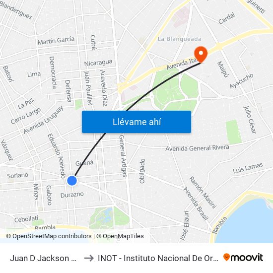 Juan D Jackson Y Constituyente to INOT - Instituto Nacional De Ortopedia Y  Traumatologia map