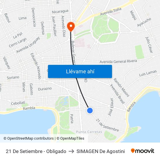 21 De Setiembre - Obligado to SIMAGEN De Agostini map