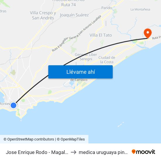 Jose Enrique Rodo - Magallanes to medica uruguaya pinamar map
