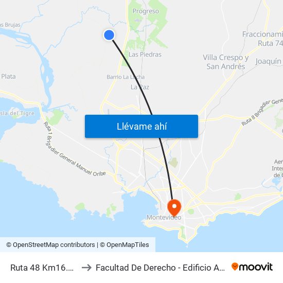 Ruta 48 Km16.200 to Facultad De Derecho - Edificio Anexo map
