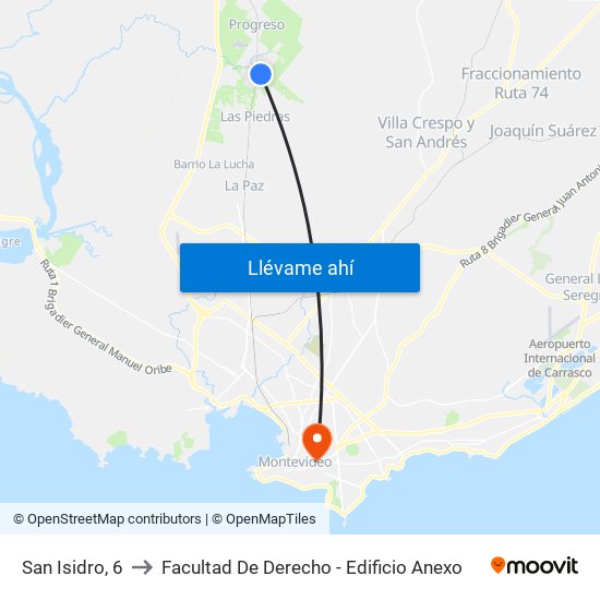 San Isidro, 6 to Facultad De Derecho - Edificio Anexo map