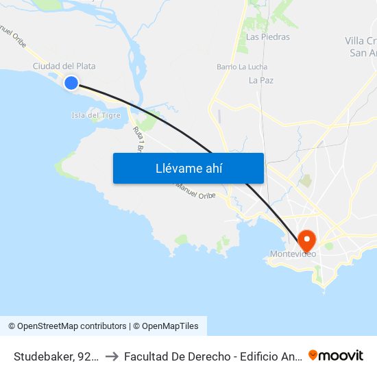 Studebaker, 9214 to Facultad De Derecho - Edificio Anexo map