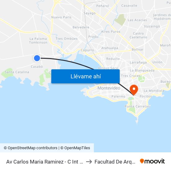 Av Carlos Maria Ramirez - C Int V Sin Denom. to Facultad De Arquitectura map